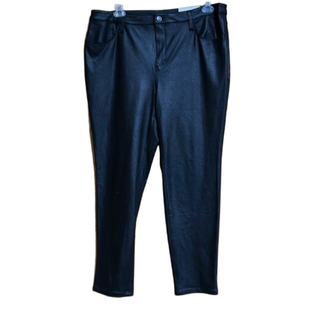 Chico’s Faux Pebbled Leather Slim Leg Five Pocket Pants Size 16 - NWT